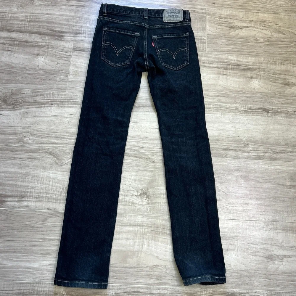 Levi's 510 Boys Youth Jeans 12R Super Skinny Dark Wash Blue Denim Kids Pants